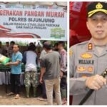 Polres Sijunjung Bersama Dinas Ketahanan Pangan Gelar Operasi Pasar Murah di Kupitan