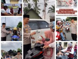 Kepedulian Tanpa Sekat, Kapolres Pasaman Barat AKBP Agung Tribawanto Bagikan Takjil kepada Warga