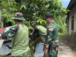 Batalyon Infanteri Teritorial Pembangunan 951/Pandeka Marapi Sigap Bantu Warga Rambatan, Pulihkan Rumah Pasca Hujan Ekstrem