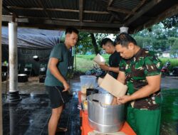 TNI Hadir untuk Rakyat, Dapur Lapangan Bekangdam XX/TIB Dukung Pembangunan Jembatan Bailey di Palembayan