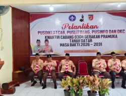 Lantik Pusdiklat Cab, Puslitbang, Pusinfo dan DKC Kwarcab 0304 Gerakan Pramuka Tanah Datar Periode 2026-2031, Ini Harapan Kakak Ahmad Fadly